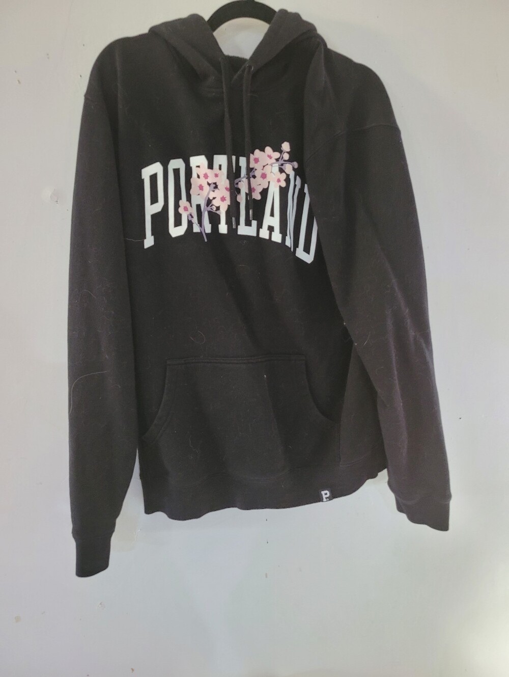 Portland Gear XL Sakura Cherry Blossoms Black Portland Hoodie Sweatshirt - Men